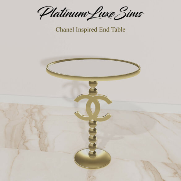luxe chanel cc end table chanel inspired end table