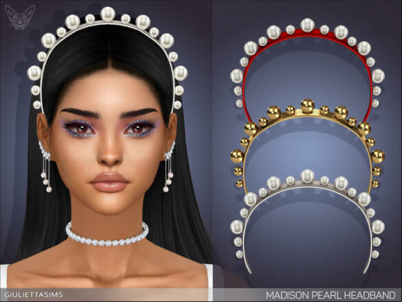 The Sims 4 Madison Pearl Headband by feyona