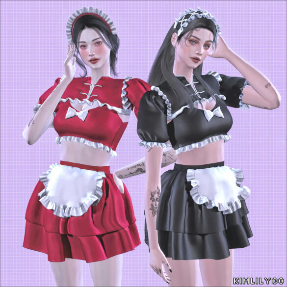 The Sims 4 maid uniform set download