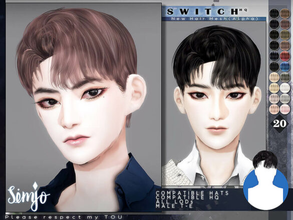 The Sims 4 Male Hair Switch by KIMSimjo