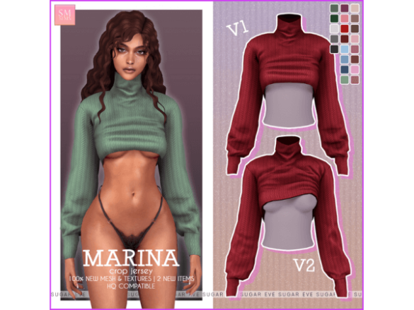 The Sims 4 Marina Crop Jersey