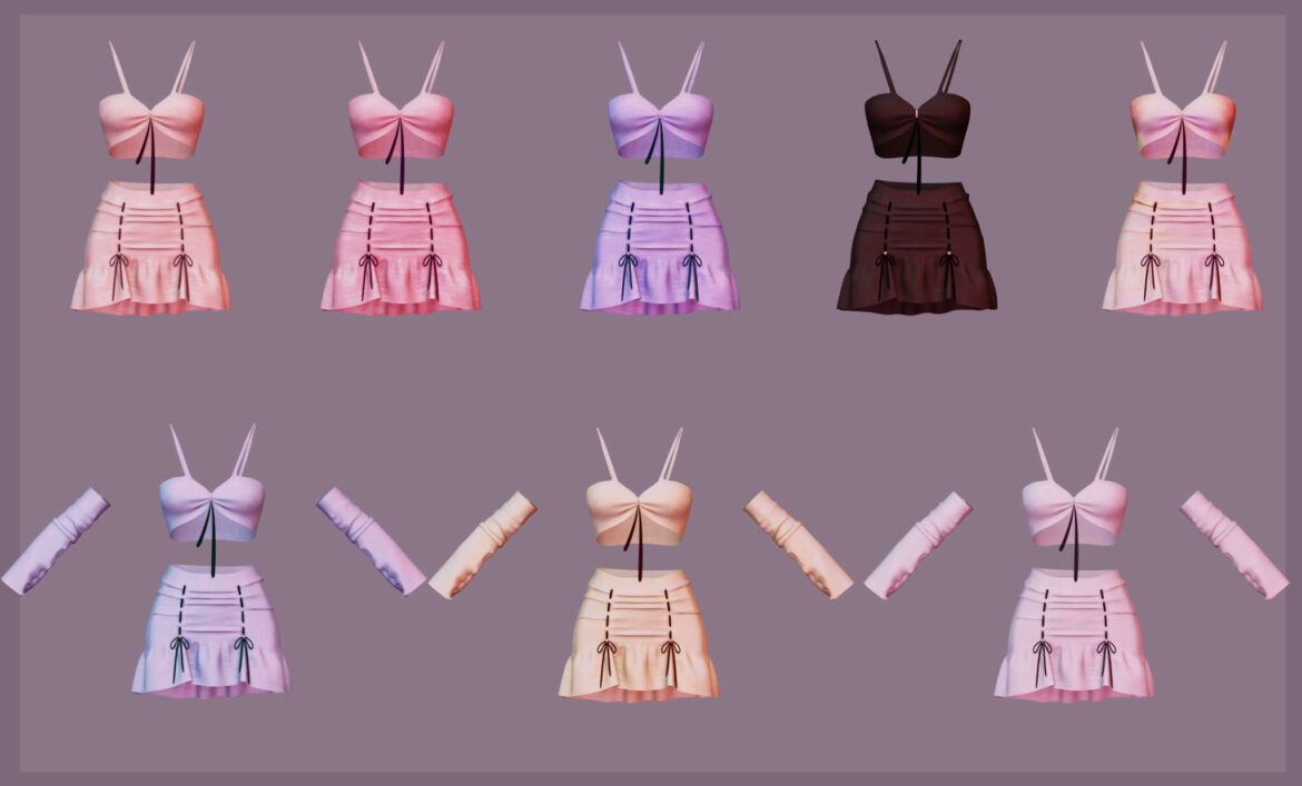 The Sims 4 mayashani new mesh top2 bottom