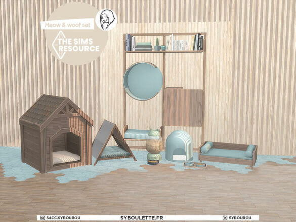 The Sims 4 Meow and Woof set by Syboubou