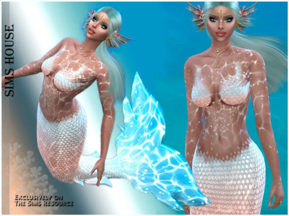 The Sims 4 Mermaid Outfit Top by Sims House