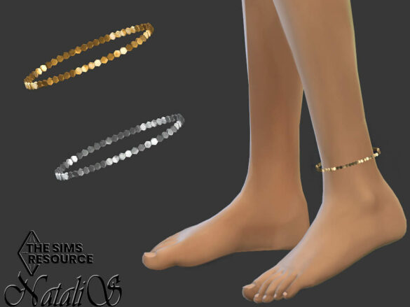 The Sims 4 Metal sequin anklet by NataliS