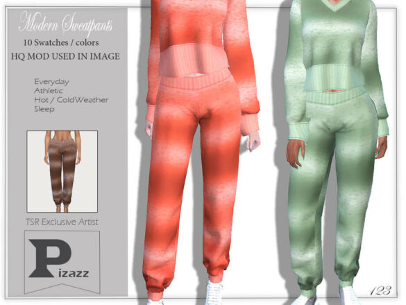 The Sims 4 Modern Sweatpants by pizazz at TSR