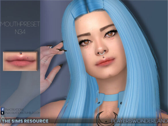 The Sims 4 Mouthpreset N34 by PlayersWonderland