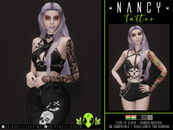 The Sims 4 nancy tattoo