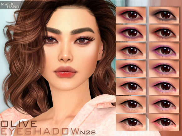 The Sims 4 Olive Eyeshadow N28 by MagicHand