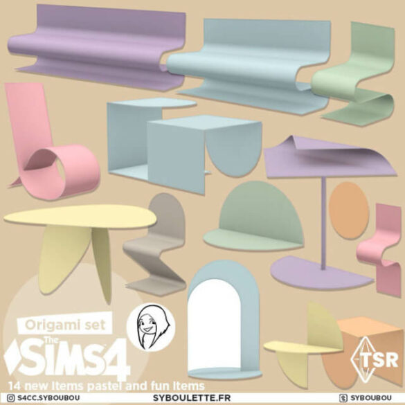 The Sims 4 origami set