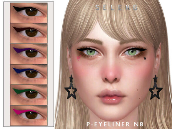 The Sims 4 P-Eyeliner N8 by Seleng