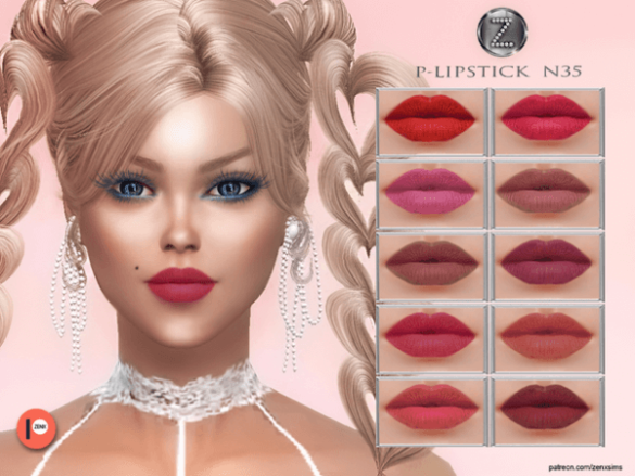 The Sims 4 P-LIPSTİCK N35 by ZENX