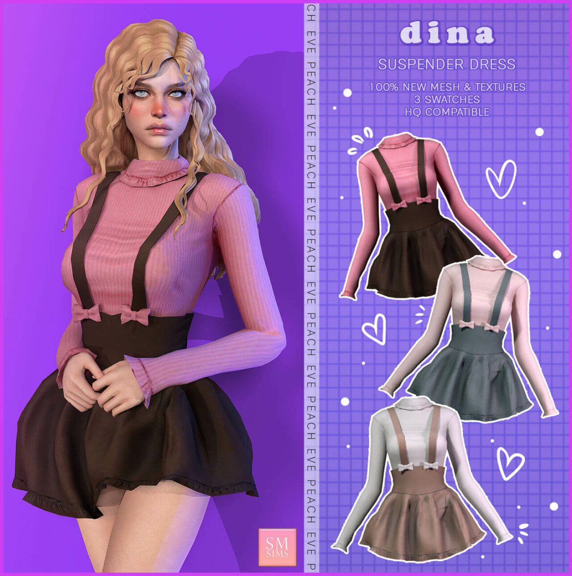 The Sims 4 PEACH REWARD | Dina Dress - The Sims Game