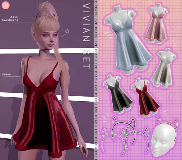 The Sims 4 Peach Vivian Set