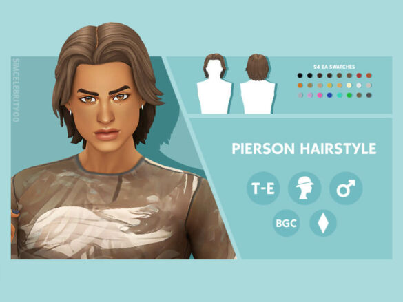 The Sims 4 Pierson Hair by simcelebrity00