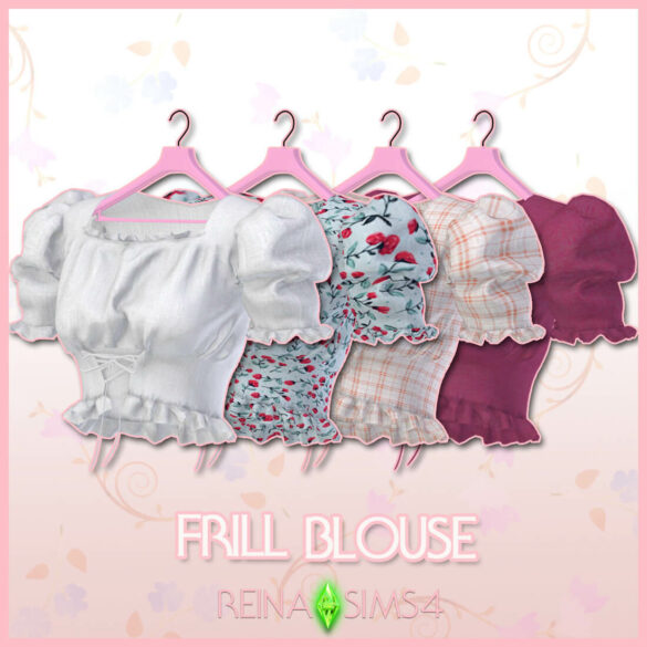 The Sims 4 reinats4 frill blouse 01 female top