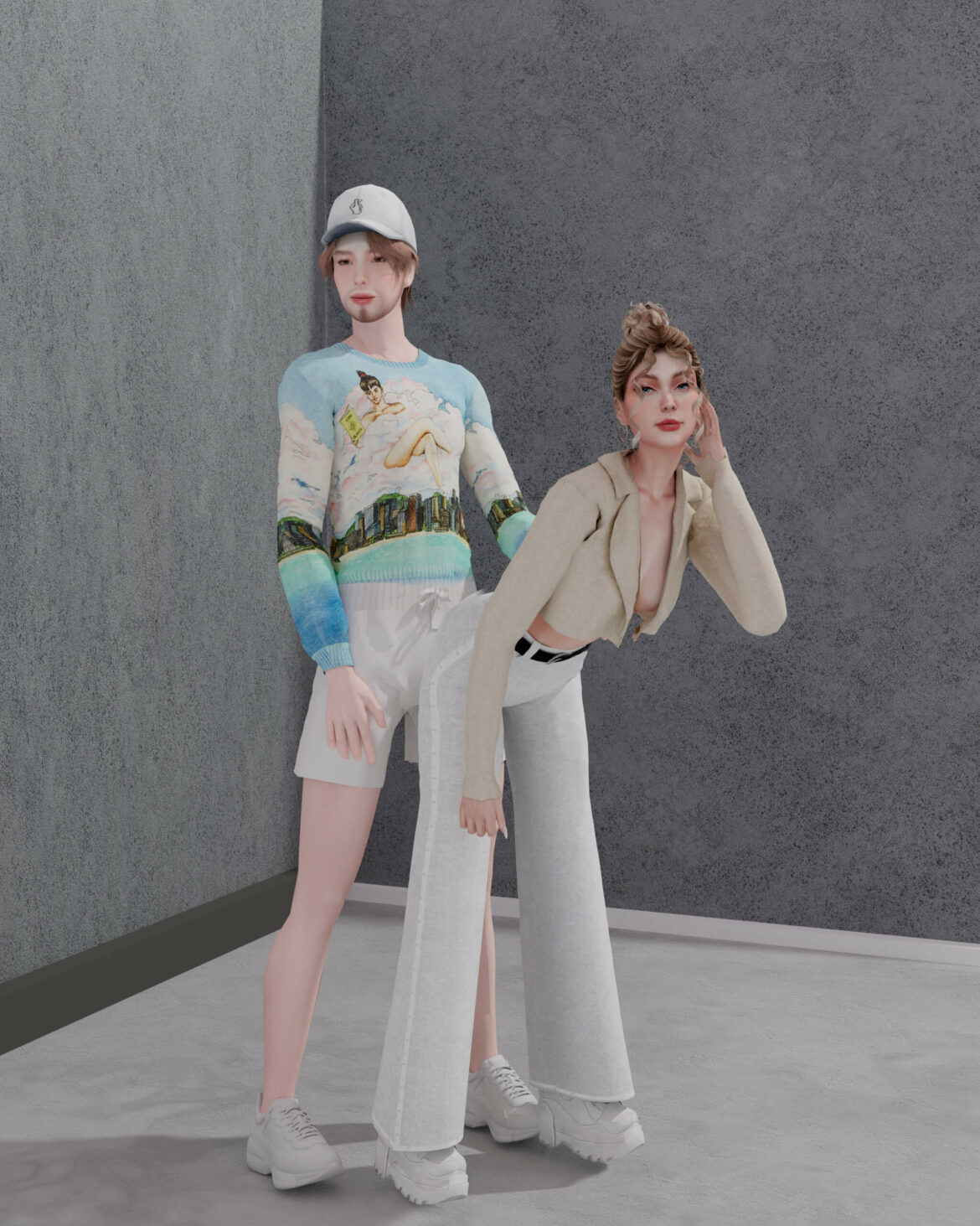 The Sims 4 saint poses couple poses v3 in game