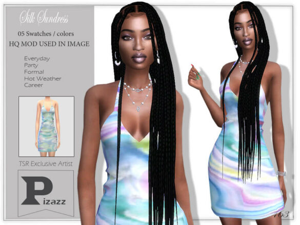 The Sims 4 Silk Sundress by pizazz at TSR
