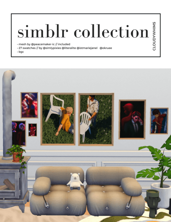 The Sims 4 simblr collection picture frames part two The Sims Game