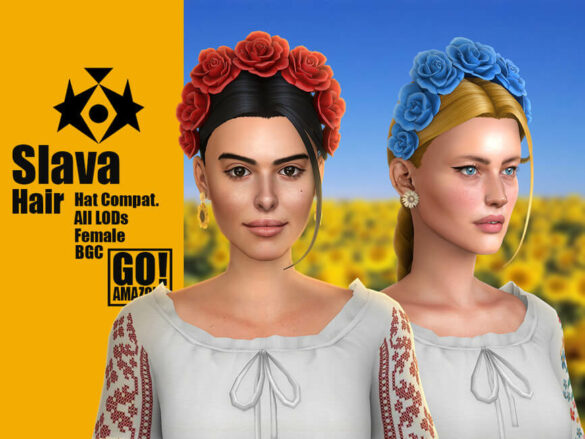 The Sims 4 Slava Hair by GoAmazons