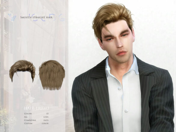 The Sims 4 Slicked back hair by wingssims TSR