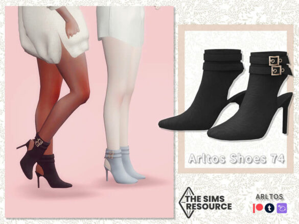 The Sims 4 Slingback boots 74 by Arltos
