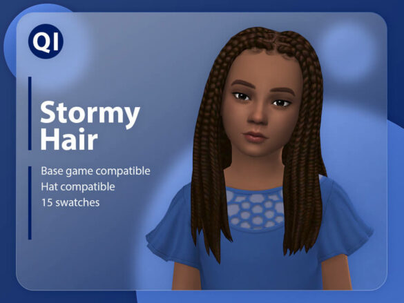 The Sims 4 Stormy Hair by qicc