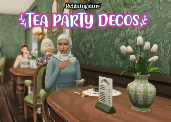The Sims 4 tea party deco sims