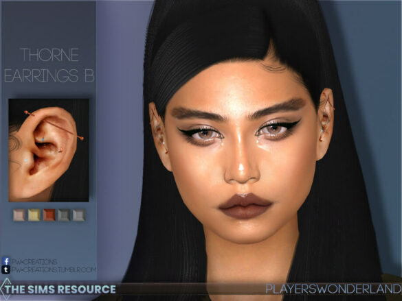 The Sims 4 Thorne Earrings B by PlayersWonderland