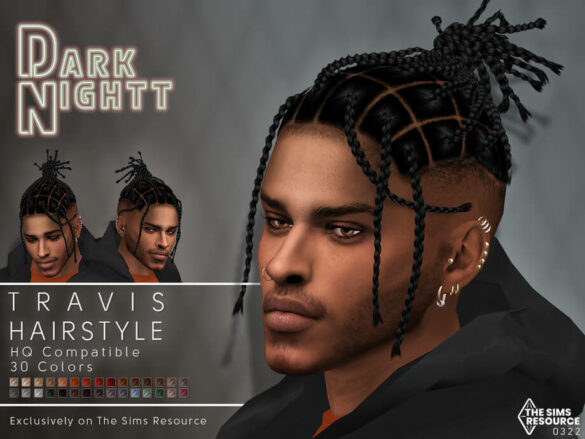 The Sims 4 Travis Hair by DarkNighTt