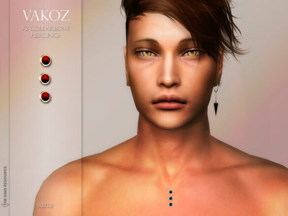 The Sims 4 Vakoz Collarbone V2 Piercings by Suzue