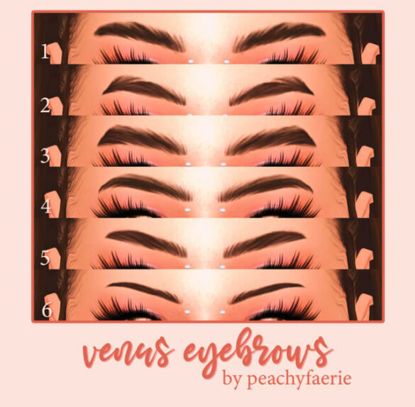 The Sims 4 venus eyebrows by peachyfaerie