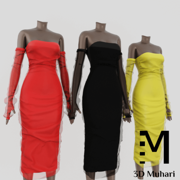 3D Muhari Camilla Dress