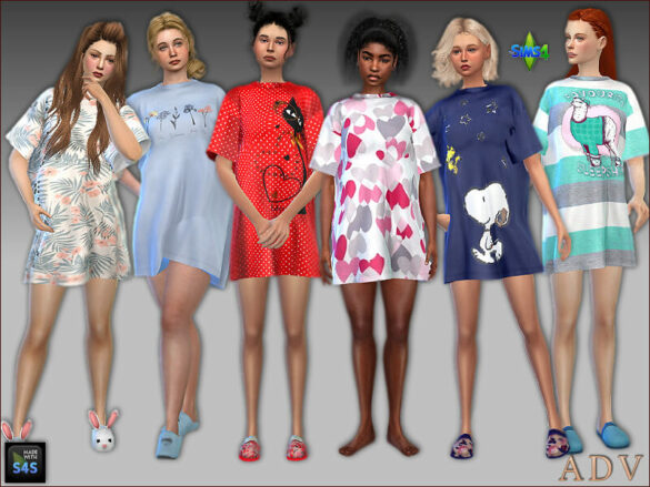 The Sims 4 6 Sleepshirts at Arte Della Vita