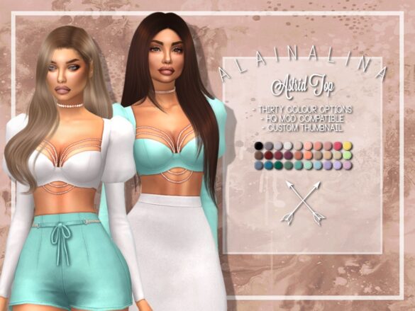 The Sims 4 Astrid Top at AlainaLina