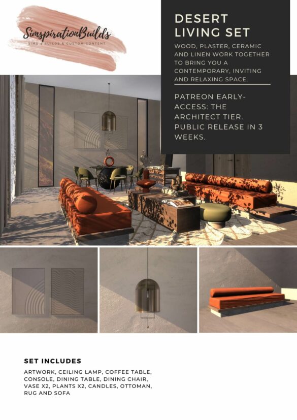 The Sims 4 Desert Living Set at Simspiration Builds