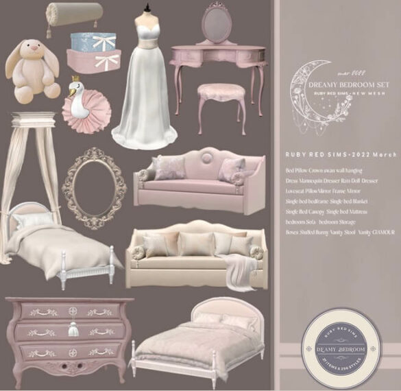 The Sims 4 Dreamy Bedroom Set at Ruby Red