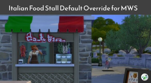 The Sims 4 Italian Food Stall Override for Porto Luminoso's Indian Food Stall
