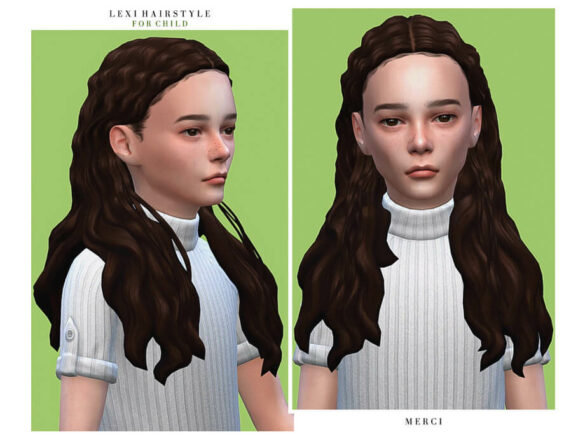 The Sims 4 Lexi Hair for Kids by -Merci-