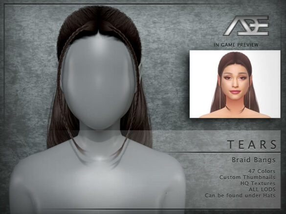 The Sims 4 Tears (Bangs) by Ade_Darma