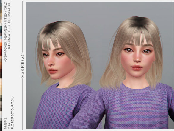 The Sims 4 Vita Hair for Child by magpiesan
