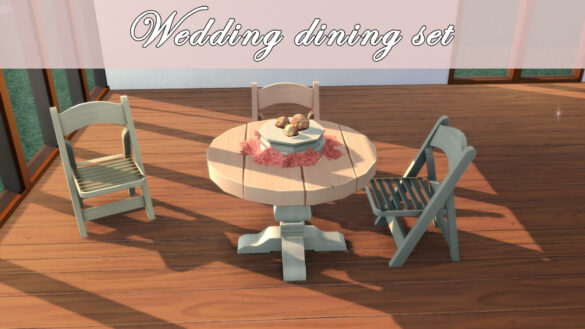 The Sims 4 wedding dining set