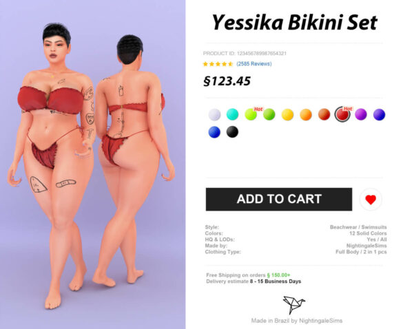 The Sims 4 yessika bikini set