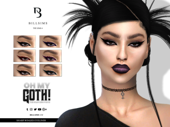 oh my goth sharp winged eyeliner