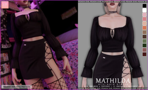 PEACH | Milkmaid Blouse