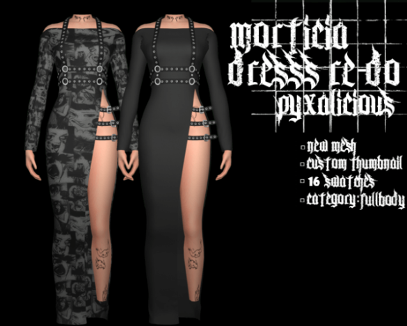 morticia dress