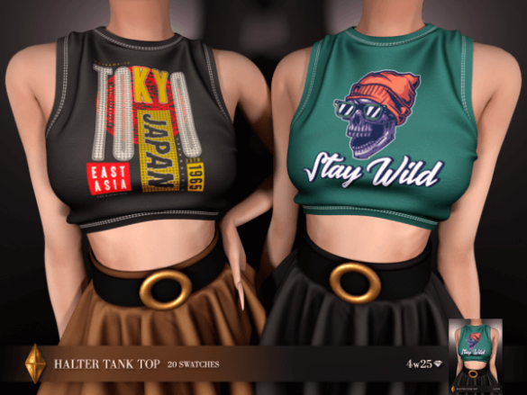 Halter Tank Top - The Sims 4