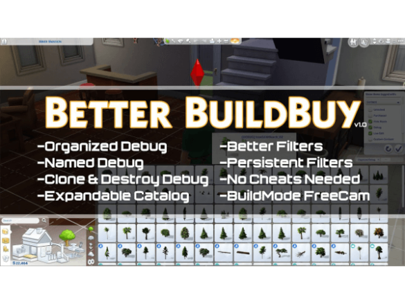 The Sims 4 Better BuildBuy Organized Debug TwistedMexi