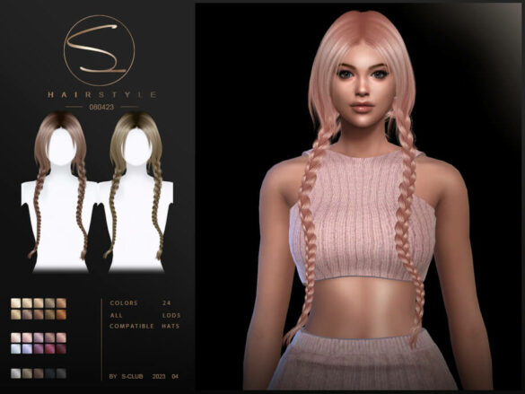 Double long braids hairstyle Linda by S-CLUB