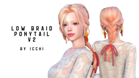 Low braid ponytail V2